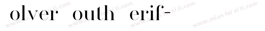Solver South Serif字体转换